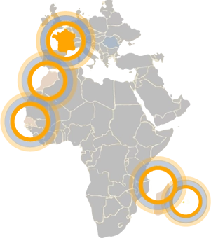 Our Localisation France/Marocco/Senegal/Madagascar/Mauritius